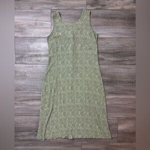 Vintage K Studio Green Sleeveless Midi Dress